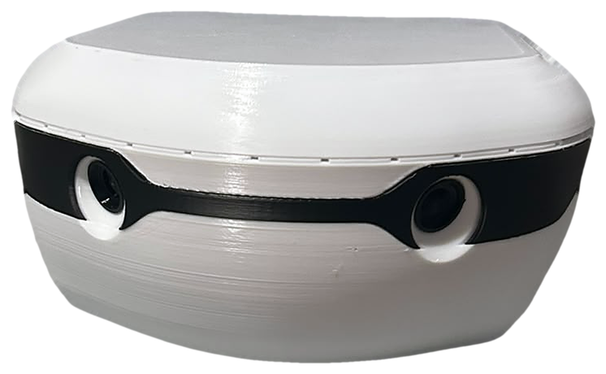 Hexa sports camera, three-quarter front view